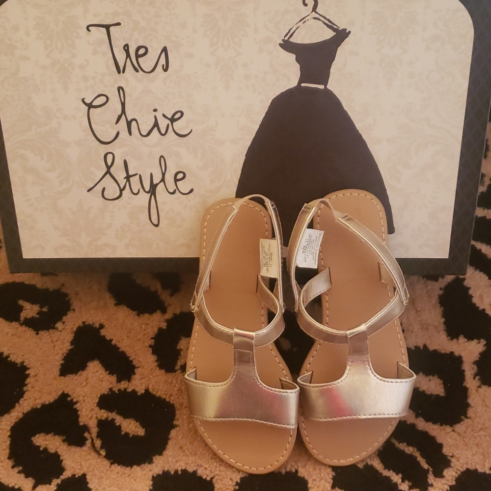 Golden Strap Sandals